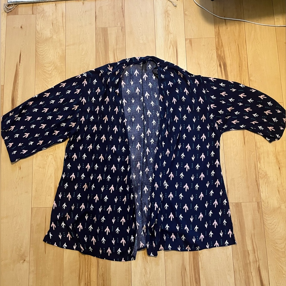 Cactus Print Kimono Jacket/Coverup